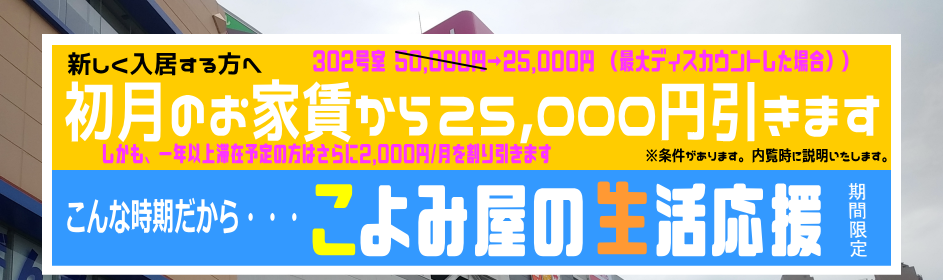 初期費用割引について